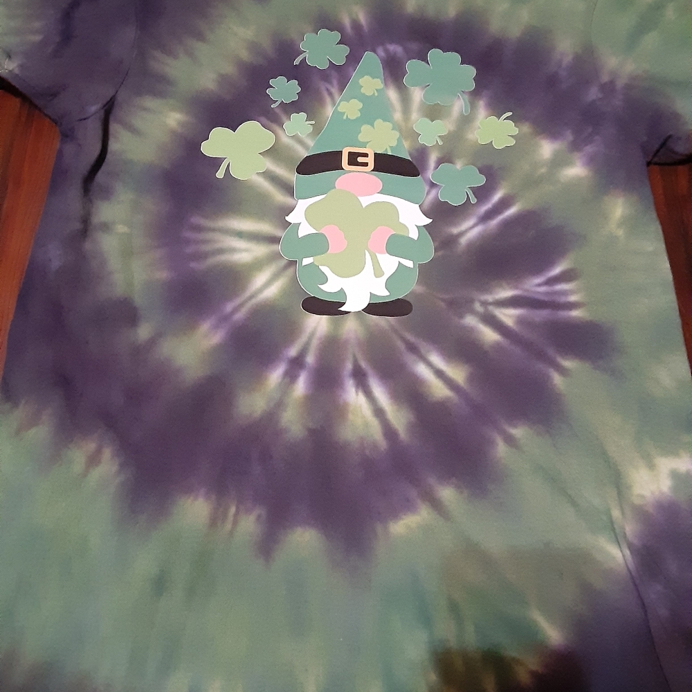 Small tie dye St Patrick's Day shirt